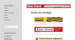 Desktop Screenshot of klaus-staeck.de